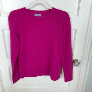 Fuschia cashmere pullover sweater